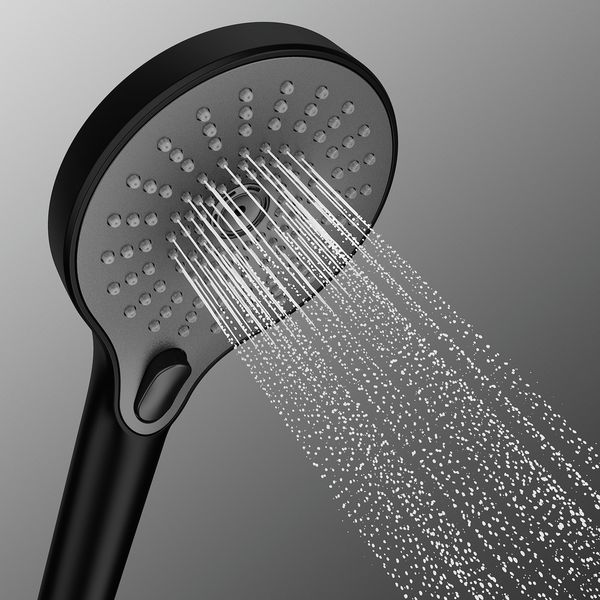 Produktbild: Duschkopf Mod. Ultimate Shower Schwarz/Grau, &Oslash; 13 cm