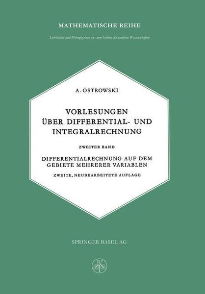 Produktbild: Vorlesungen &uuml;ber Differential- und Integralrechnung