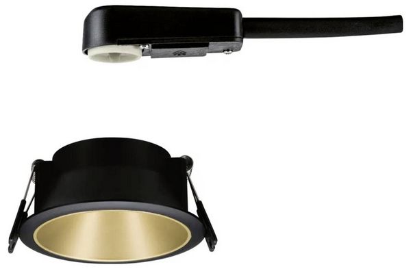 Produktbild: Paulmann 93395 LED-Einbauleuchte GU10 Schwarz (matt), Gold