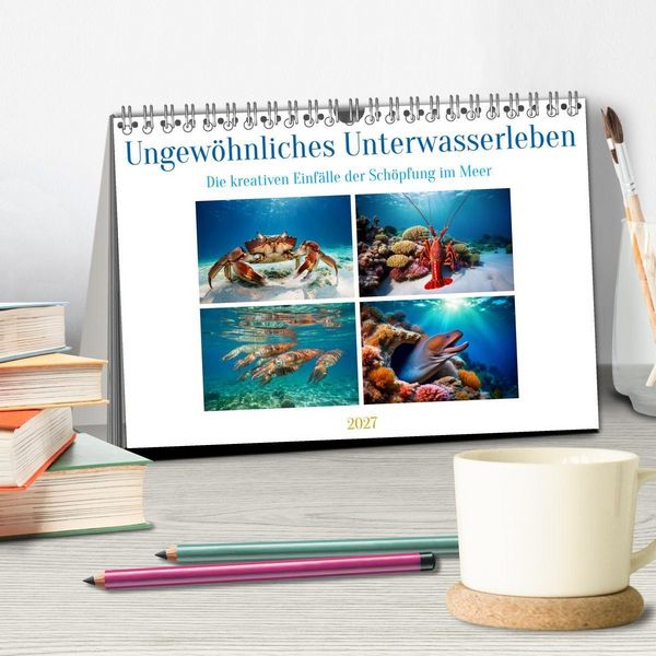 Produktbild: Ungew&ouml;hnliches Unterwasserleben (Tischkalender 2027 DIN A5 quer), CALVENDO Monatskalender