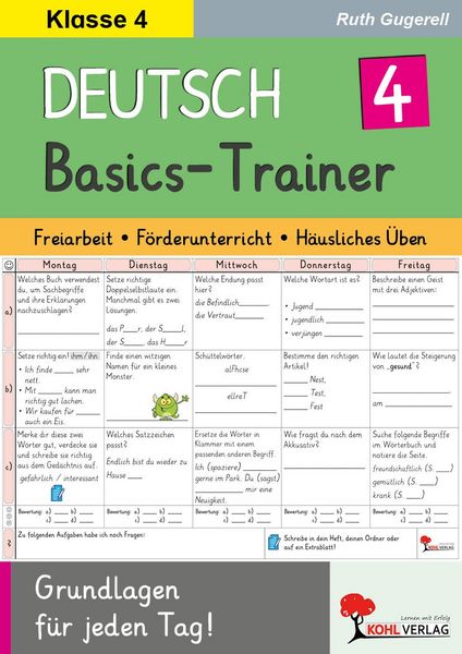 Produktbild: Deutsch-Basics-Trainer / Klasse 4