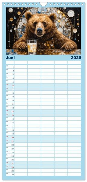 Produktbild: Familienplaner 2026 - N&auml;chtliche Traumwelten mit 5 Spalten (Wandkalender, 21 x 45 cm) CALVENDO