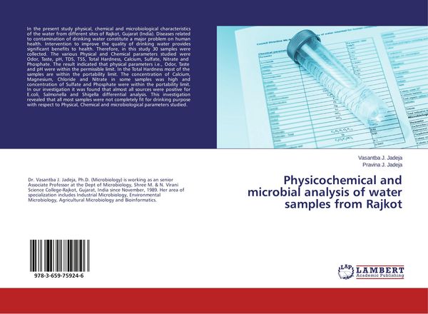 Produktbild: Physicochemical and microbial analysis of water samples from Rajkot