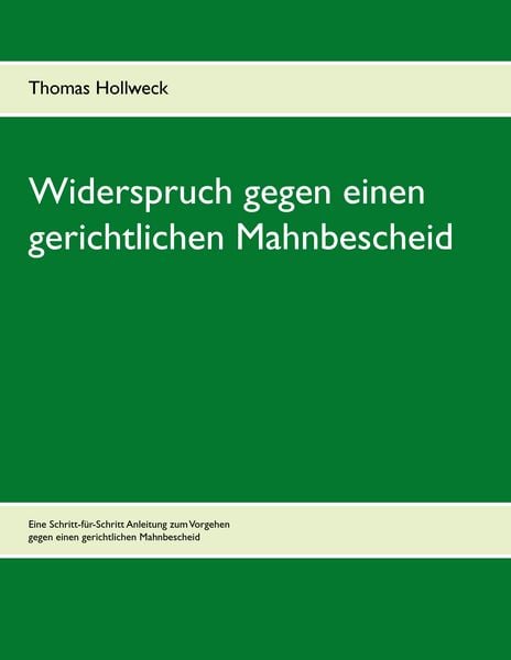 Produktbild: Widerspruch gegen einen gerichtlichen Mahnbescheid