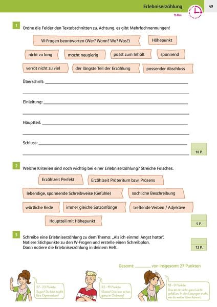 Produktbild: Klett Sicher ins Gymnasium 15-Minuten-Kurztests Deutsch 4. Klasse