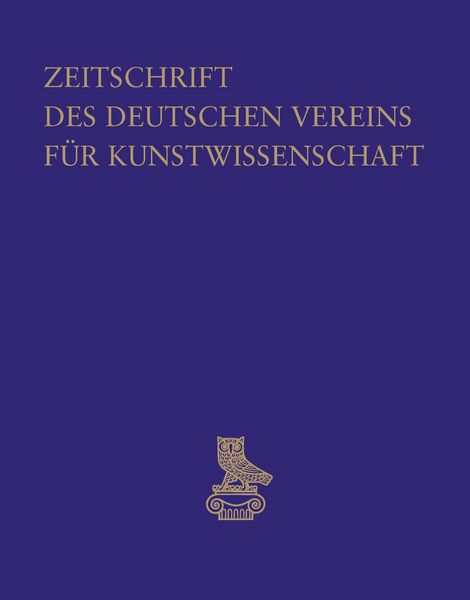 Produktbild: Zeitschrift des Deutschen Vereins f&uuml;r Kunstwissenschaft