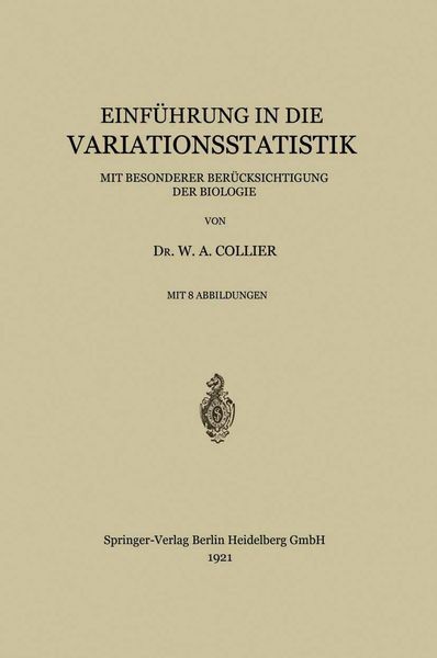 Produktbild: Einf&uuml;hrung in die Variationsstatistik