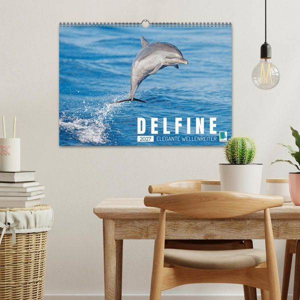 Produktbild: Delfine: Elegante Wellenreiter (Wandkalender 2027 DIN A3 quer), CALVENDO Monatskalender