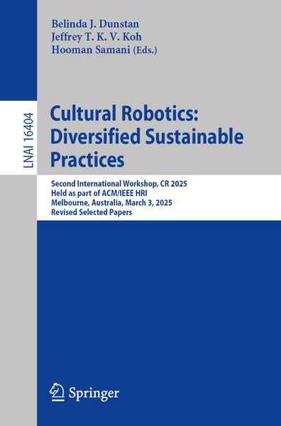 Produktbild: Cultural Robotics: Diversified Sustainable Practices