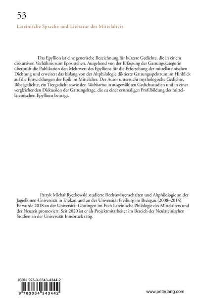 Produktbild: Das mittellateinische Epyllion