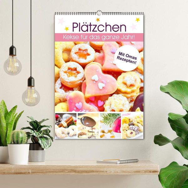 Produktbild: Pl&auml;tzchen. Kekse f&uuml;r das ganze Jahr! (Wandkalender 2026 DIN A2 hoch), CALVENDO Monatskalender