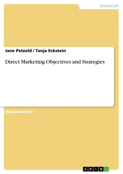 Produktbild: Direct Marketing Objectives and Strategies