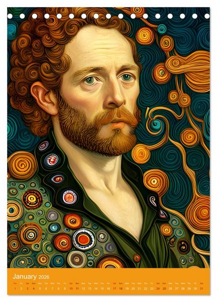 Produktbild: A Fusion of Masters (Desk Calendar 2026 DIN A5 portrait), CALVENDO 12 Month DeskCalendar