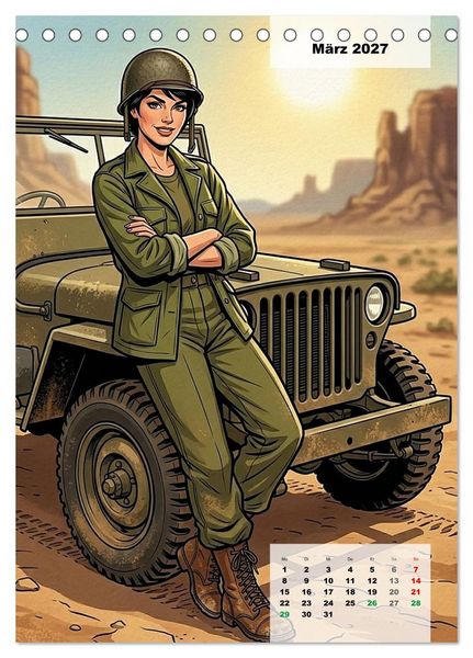Produktbild: Uniform-Girls (Tischkalender 2027 DIN A5 hoch), CALVENDO Monatskalender
