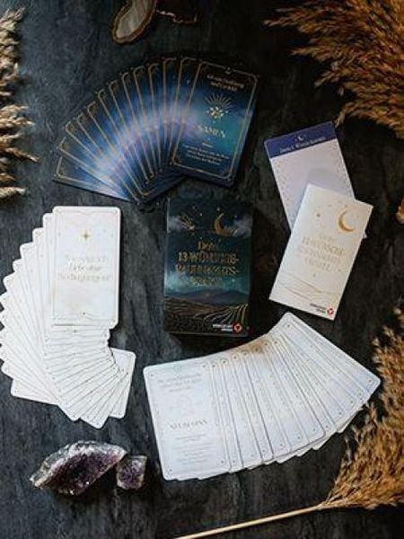 Produktbild: Dein 13-W&uuml;nsche Rauhnachts-Orakel - 37 farbige Karten und W&uuml;nschezetteln und einem 48-seitigem Booklet