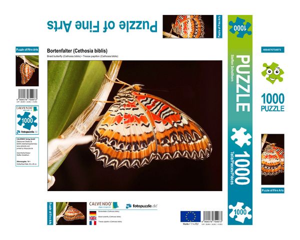 Produktbild: CALVENDO Puzzle Bortenfalter (Cethosia biblis) | 1000 Teile Lege-Gr&ouml;&szlig;e 64x48cm Foto-Puzzle f&uuml;r gl&uuml;ckliche Stunden