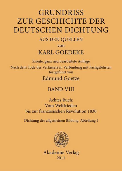 Produktbild: Achtes Buch: Vom Weltfrieden bis zur franz&ouml;sischen Revolution 1830