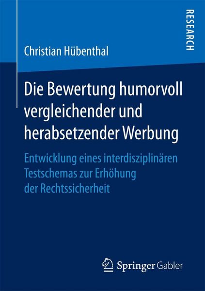 Produktbild: Die Bewertung humorvoll vergleichender und herabsetzender Werbung