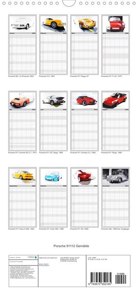 Produktbild: Familienplaner 50 Jahre Porsche 911 (Wandkalender 2022 , 21 cm x 45 cm, hoch)