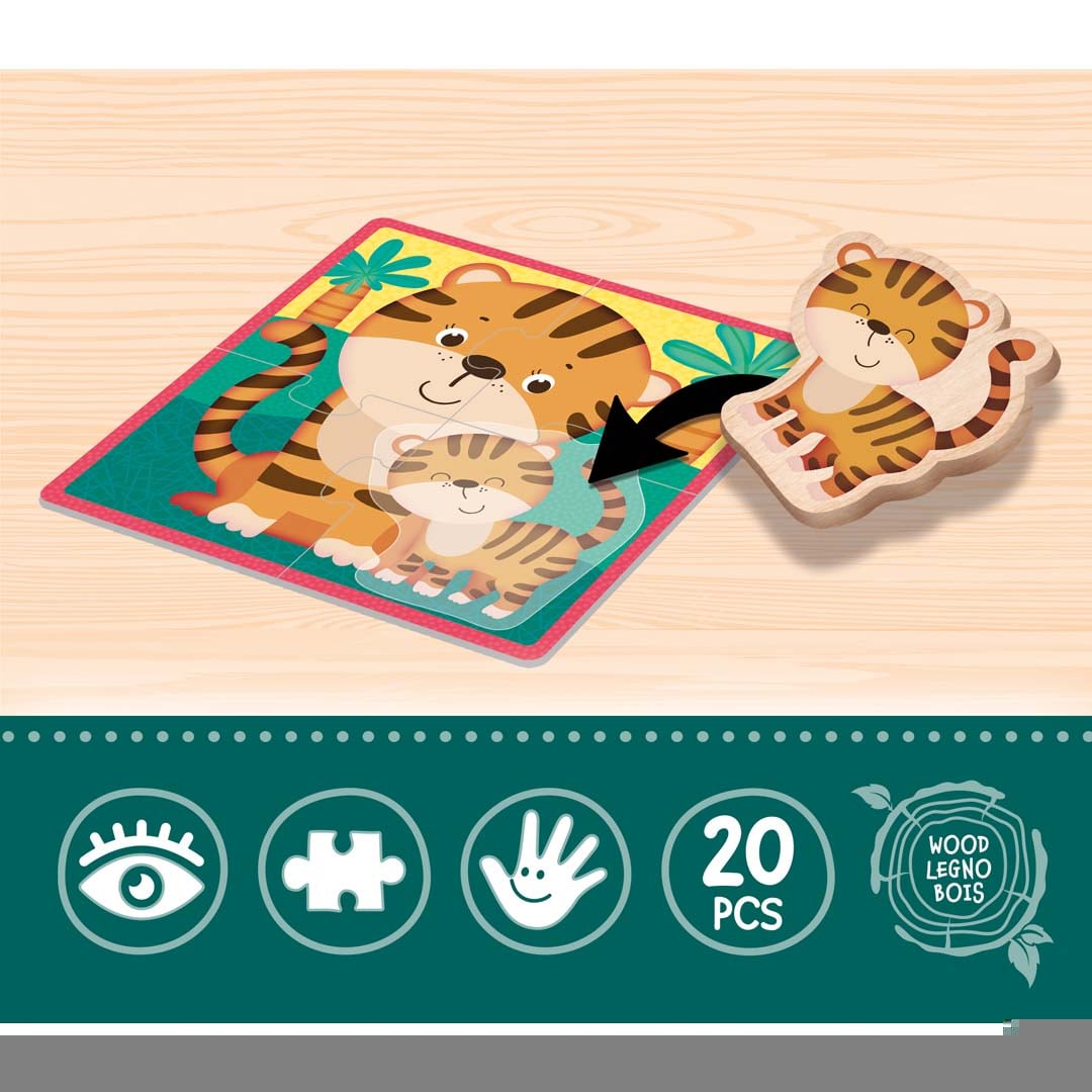 Produktbild: Montessori Wood Puzzle Animals