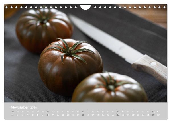 Produktbild: authentic FOOD art Obst und Gem&uuml;se (Wandkalender 2026 DIN A4 quer), CALVENDO Monatskalender
