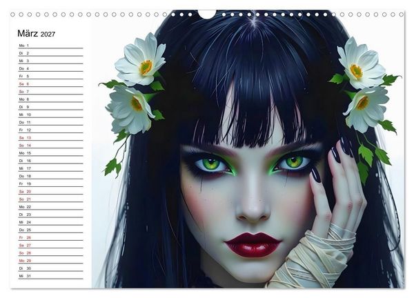 Produktbild: Geheimnisvolle Frauenportr&auml;ts (Wandkalender 2027 DIN A3 quer), CALVENDO Monatskalender