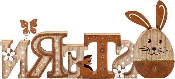 Deko-Schriftzug "Ostern Natur" aus Holz