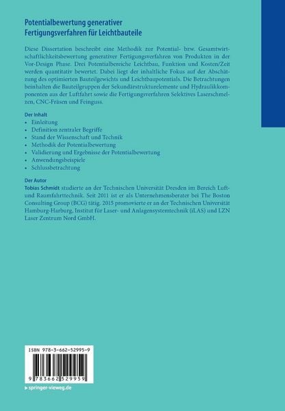 Produktbild: Potentialbewertung generativer Fertigungsverfahren f&uuml;r Leichtbauteile