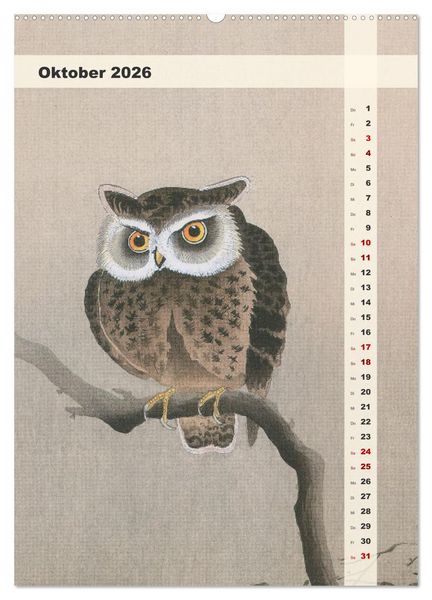 Produktbild: Ohara Koson - Gefiederte Sch&ouml;nheiten (Wandkalender 2026 DIN A2 hoch), CALVENDO Monatskalender