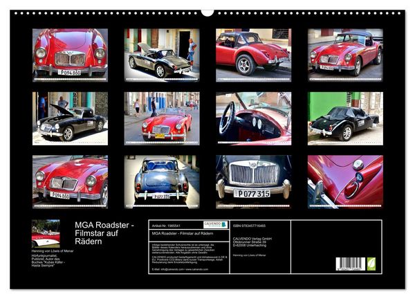 Produktbild: MGA Roadster - Filmstar auf R&auml;dern (Wandkalender 2026 DIN A2 quer), CALVENDO Monatskalender