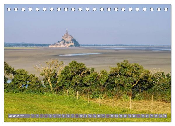Produktbild: Le Mont-Saint-Michel - Sagenumwobener Klosterberg im Watt (Tischkalender 2026 DIN A5 quer), CALVENDO Monatskalender