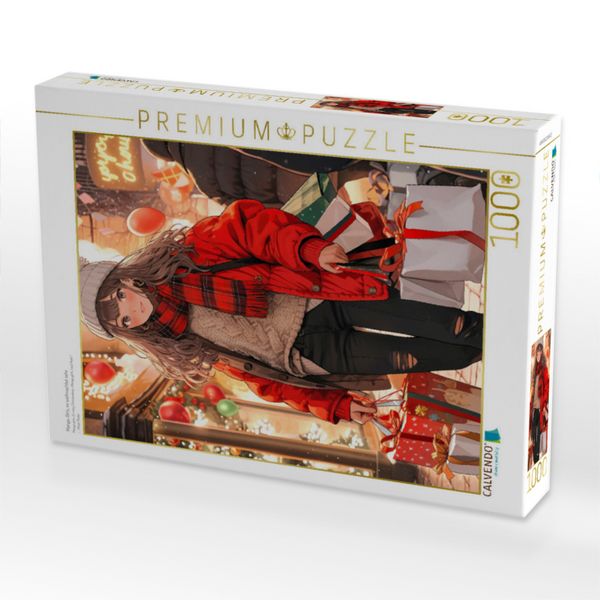 Produktbild: CALVENDO Puzzle Manga-Girls, es weihnachtet sehr | 1000 Teile Lege-Gr&ouml;&szlig;e 64x48cm Foto-Puzzle f&uuml;r gl&uuml;ckliche Stunden