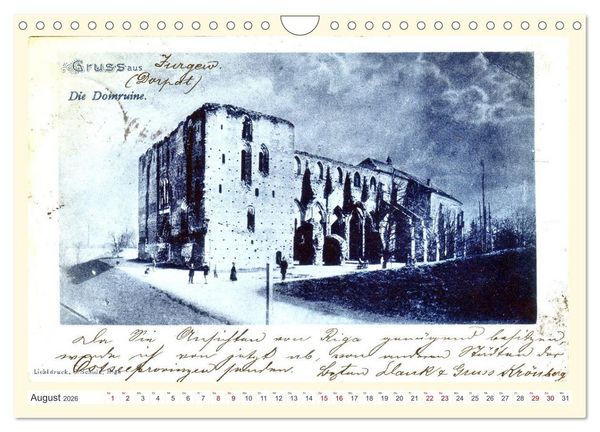 Produktbild: Gruss aus Dorpat - Tartu in historischen Ansichten (Wandkalender 2026 DIN A4 quer), CALVENDO Monatskalender