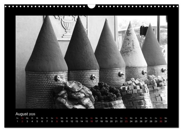 Produktbild: Marokko - Nostalgie in schwarz-weiss (Wandkalender 2026 DIN A3 quer), CALVENDO Monatskalender