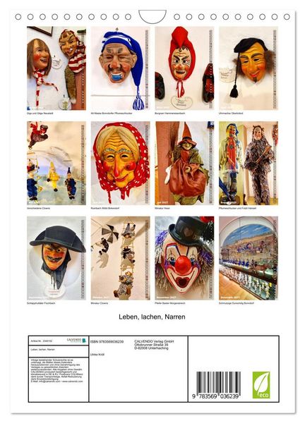 Produktbild: Leben, lachen, Narren (Wandkalender 2027 DIN A4 hoch), CALVENDO Monatskalender