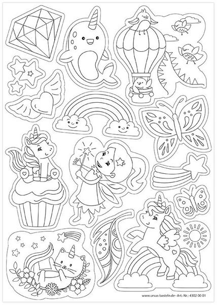 Produktbild: URSUS 2 Blatt Magnetic Coloring "Dreamworld"