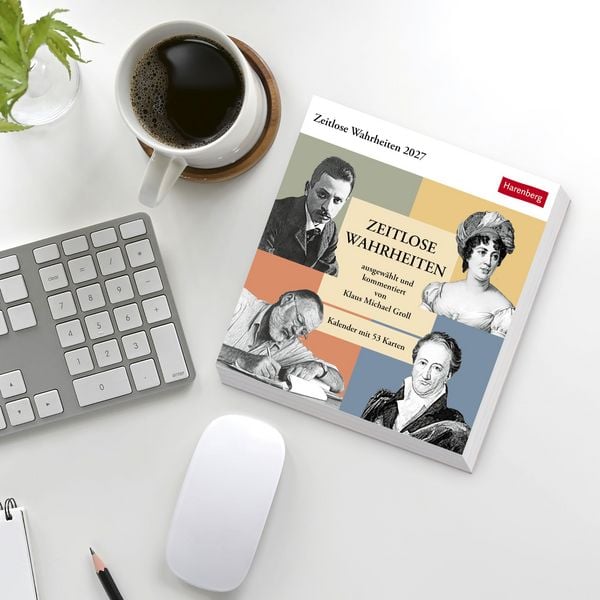 Produktbild: Zeitlose Wahrheiten Postkartenkalender 2027 - Kalender mit 53 Karten, ausgew&auml;hlt und kommentiert von Klaus Michael Groll