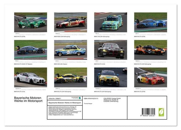 Produktbild: Bayerische Motoren Werke im Motorsport (Wandkalender 2026 DIN A3 quer), CALVENDO Monatskalender