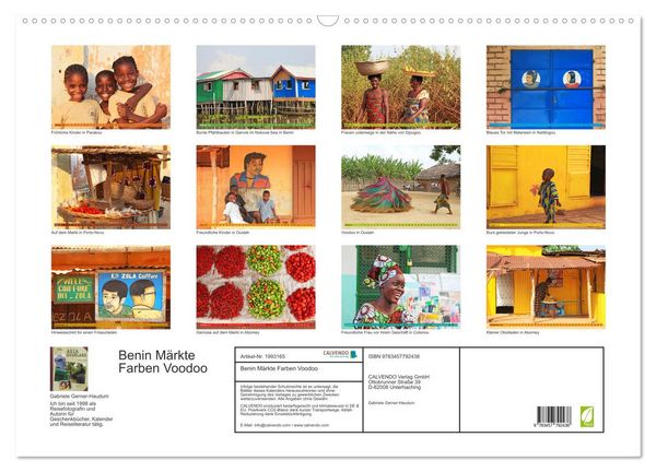 Produktbild: Benin M&auml;rkte Farben Voodoo (Wandkalender 2026 DIN A2 quer), CALVENDO Monatskalender