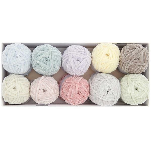 Produktbild: Ricorumi Set 10er "Nilli Nilli pastel", Farben: 002, 005, 007, 025, 018, 014, 016, 011, 003, 022