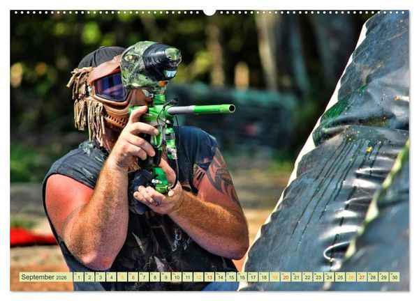 Produktbild: Paintball - so cool (Wandkalender 2026 DIN A2 quer), CALVENDO Monatskalender