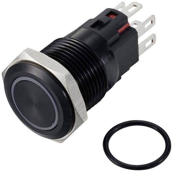 Produktbild: TRU COMPONENTS TC-12647460 Druckschalter 250 V/AC 3 A 1 x Aus/(Ein) IP65 RGB rastend Aluminium, eloxiert 1 St.