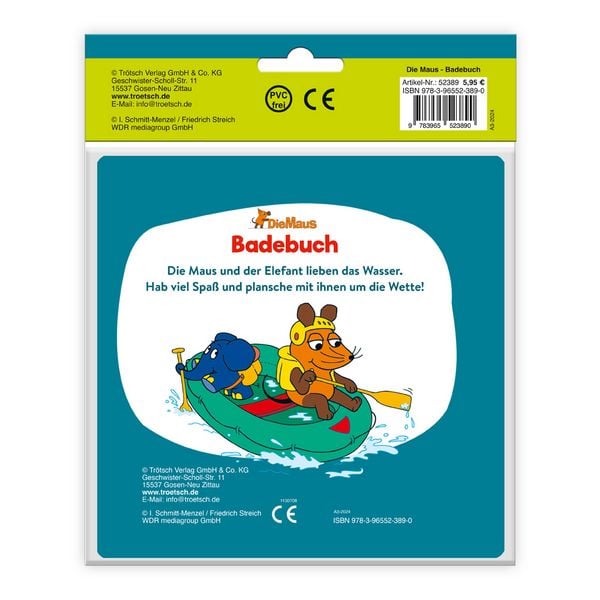Produktbild: Tr&ouml;tsch Die Maus Badebuch