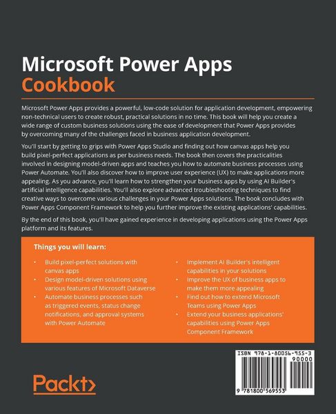 Produktbild: Microsoft Power Apps Cookbook