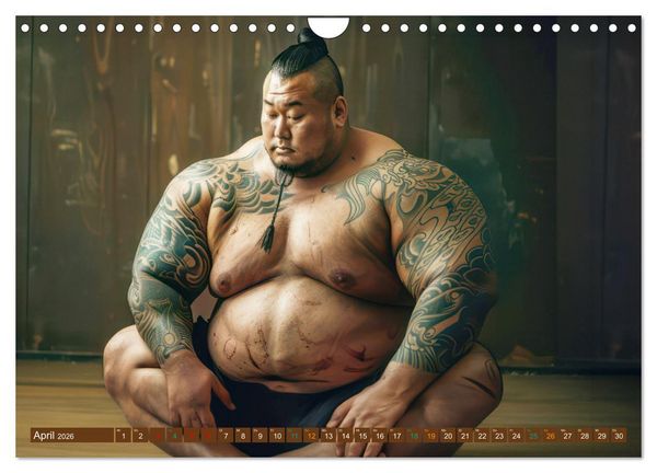 Produktbild: Sumo - Japans schwere Ringer (Wandkalender 2026 DIN A4 quer), CALVENDO Monatskalender