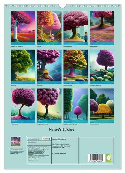 Produktbild: Nature's Stitches (Wall Calendar 2026 DIN A3 portrait), CALVENDO 12 Month Wall Calendar