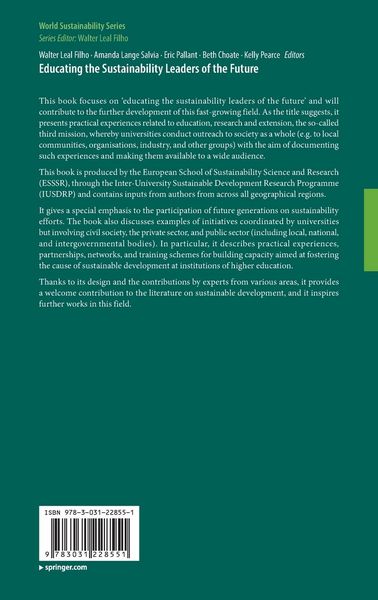 Produktbild: Educating the Sustainability Leaders of the Future