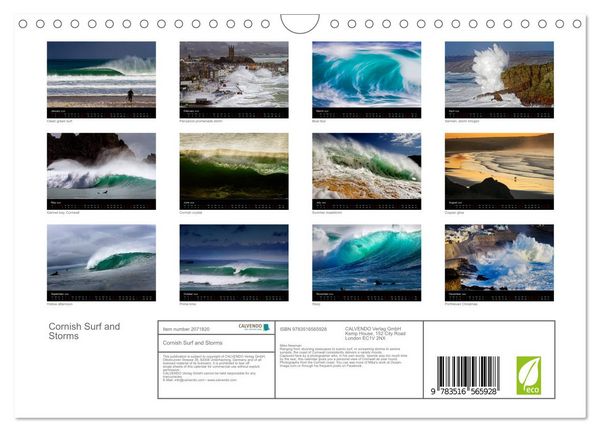 Produktbild: Cornish Surf and Storms (Wall Calendar 2026 DIN A4 landscape), CALVENDO 12 Month Wall Calendar