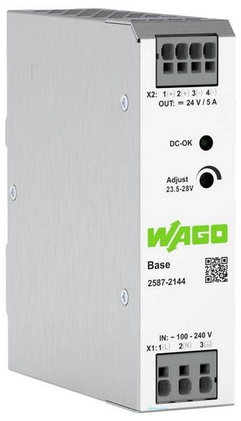 Produktbild: WAGO 2587-2144 Hutschienen-Netzteil (DIN-Rail) 24 V/DC 5 A 120 W Anzahl Ausg&auml;nge:1 x Inhalt 1 St.