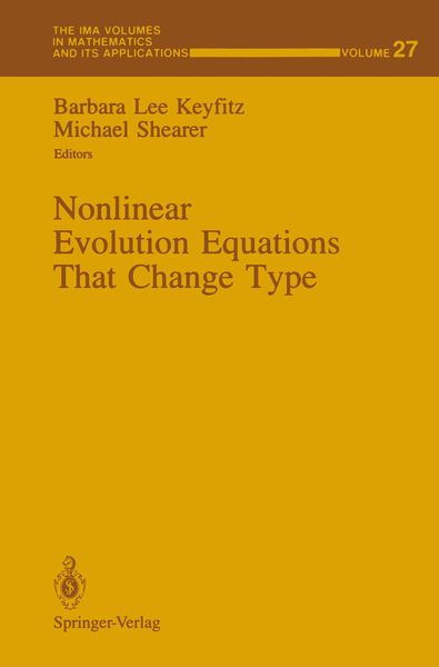 Produktbild: Nonlinear Evolution Equations That Change Type